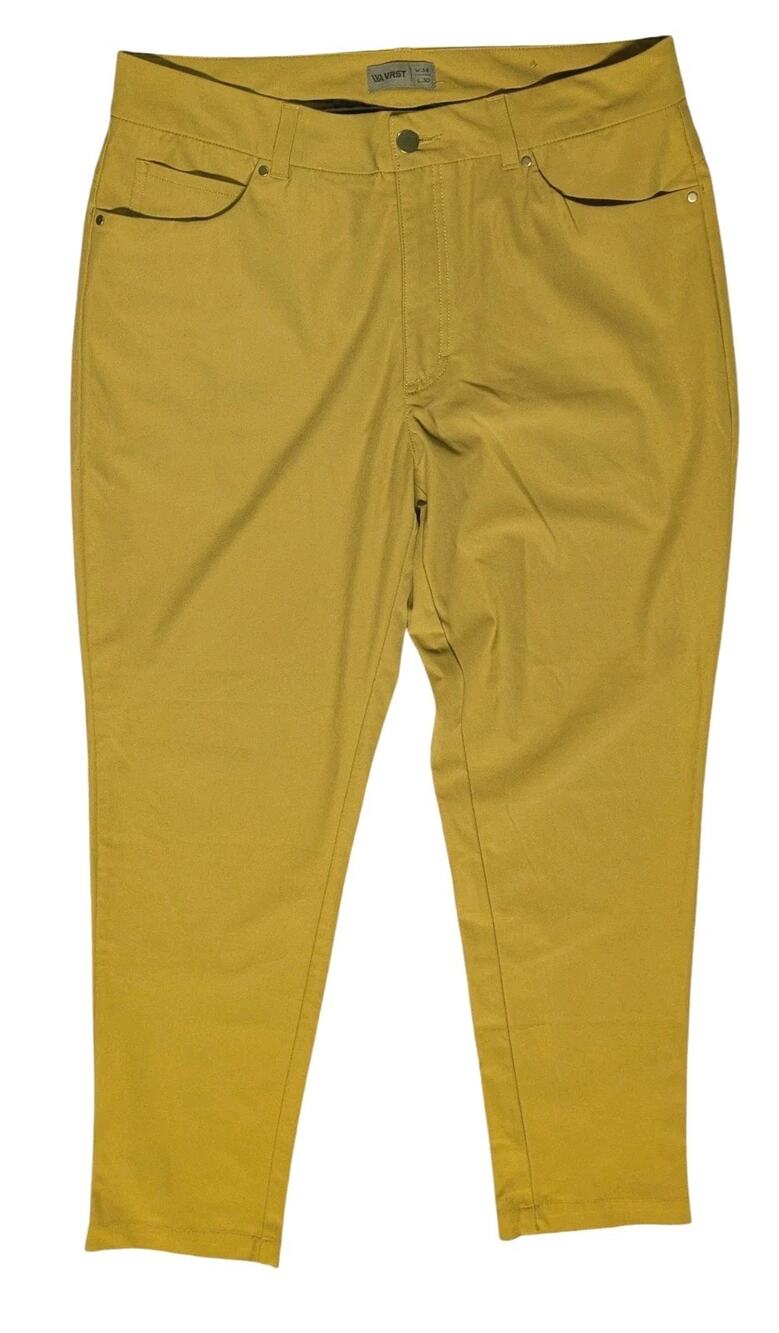 VRST Pants Mens Brown 34x32 Slim Straight Communter 5 Pocket Golf Chino